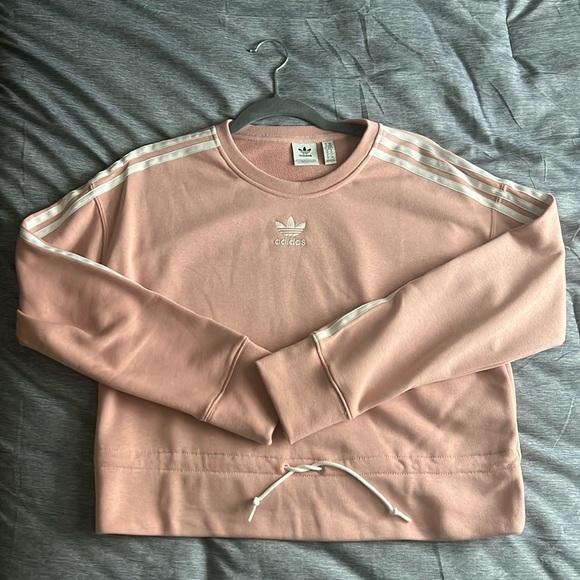 NWOT - XS Dusty pink long sleeve adidas sweatshirt - Picture 1 of 3